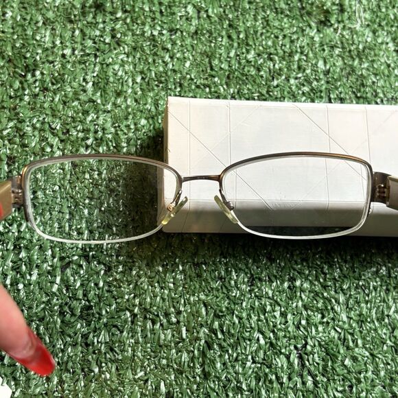 Christian Dior Gold Baguette Jeweled CD3706 NLY 53MM Glasses Frames with Case - Picture 8 of 9